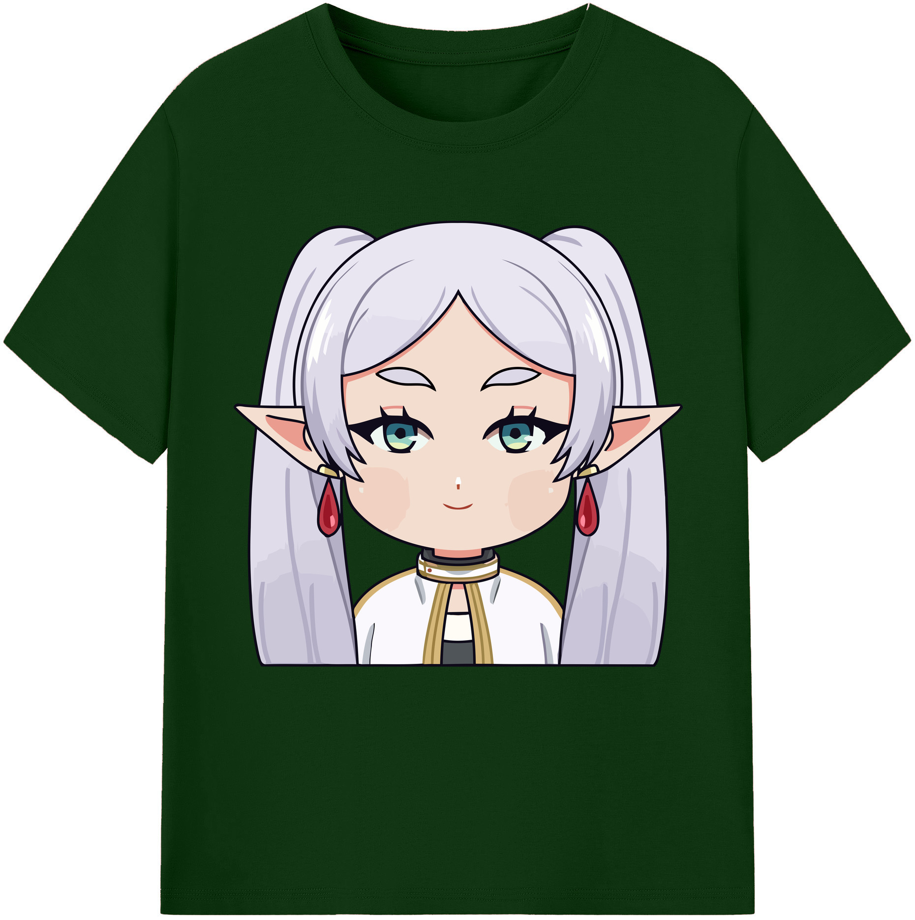 （画像用） 葬送のフリーレン Frieren 綿100％半袖Tシャツ（フロントプリント）